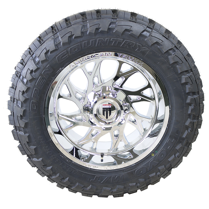 American Truxx Destiny Chrome Toyo Open Country M/T