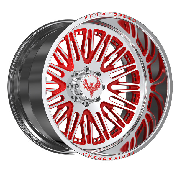 Fenix Forged FD019PR Wheels | Polished Red | 28x14 -76mm | 8x180