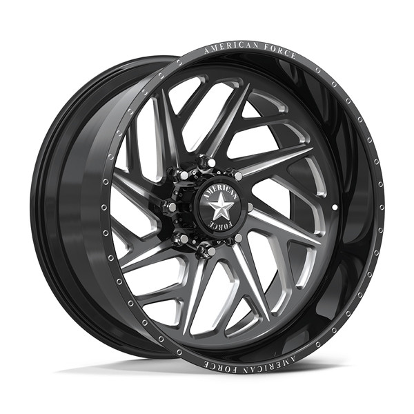 American Force CKH47 Frenzy Wheels | Black Milled | 22x12 -55mm | 6x139 ...