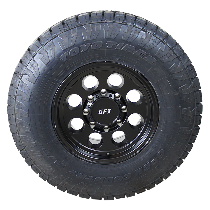 G-FX TR16 Matte Black Toyo Open Country A/T III