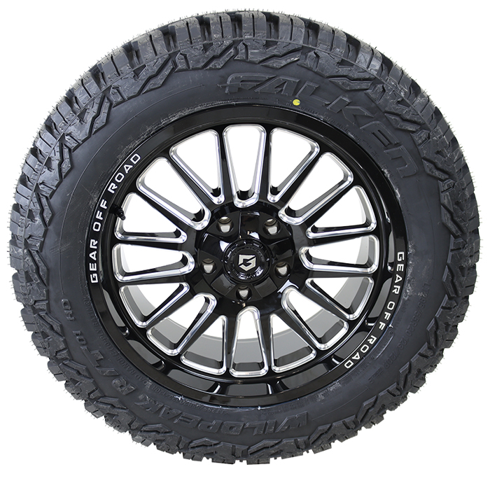 Gear Offroad 764BM Leverage Gloss Black Milled Falken Wildpeak R/T