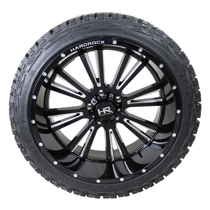 Hardrock Offroad H503 Spine Xposed Gloss Black Milled Gladiator Xcomp X/T