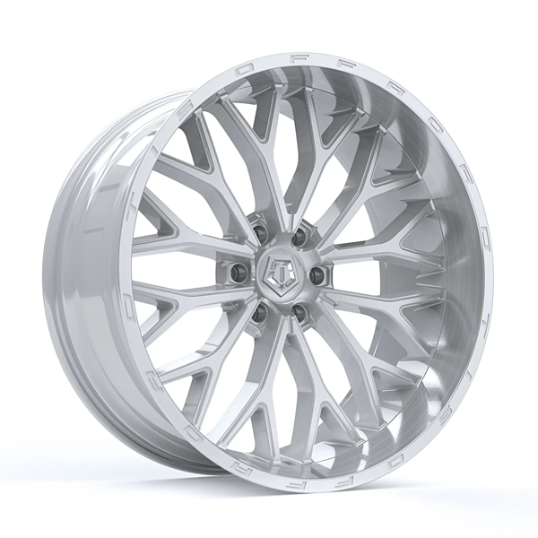 TIS Wheels 565BSM Silver with Brushed Face and Lip 22x12 -44mm Offset 8x165.1 (8x6.5)