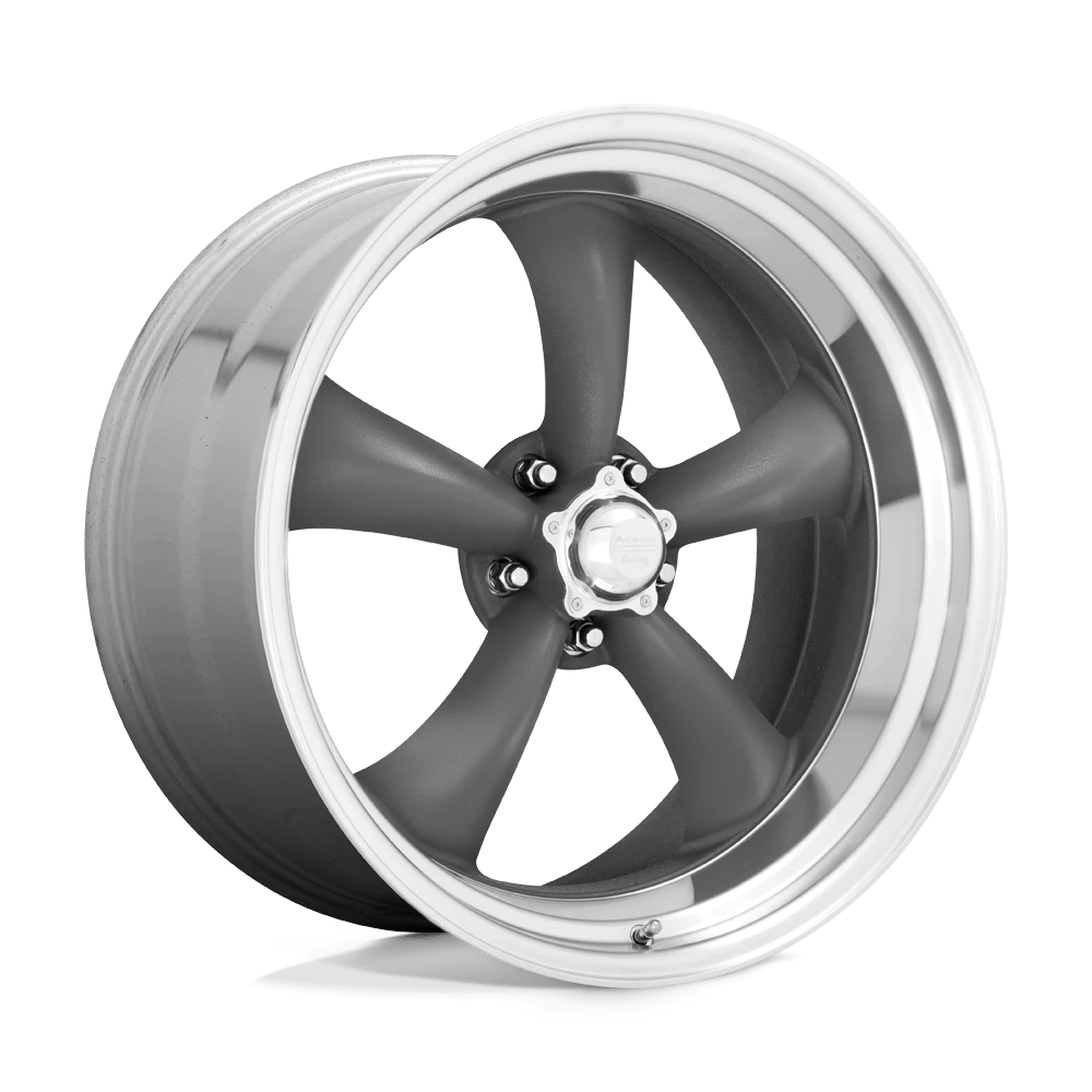 American Racing Wheels Classic Torq Thrust II VN215 Gray Machined Lip 18x9 0mm Offset 5x114.3 (5x4.5)
