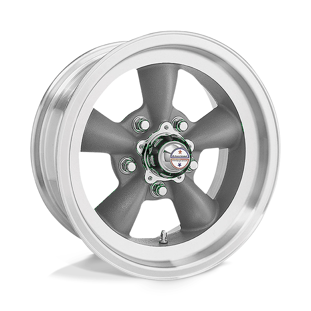 American Racing Wheels Torq Thrust D VN105 Gray Machined Lip 15x7 -6mm Offset 5x114.3 (5x4.5)