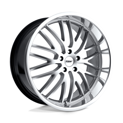TSW Wheels Snetterton Hyper Silver with Mirror Cut Lip 20x8.5 35mm Offset 5x120