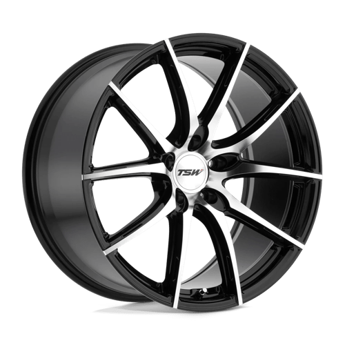 TSW Wheels Sprint Gloss Black with Mirror Cut Face 18x8.5 20mm Offset 5x114.3 (5x4.5)