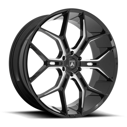 Asanti Wheels Monarch Truck ABL-38 Gloss Black Milled 22x9.5 20mm Offset 6x139.7 (6x5.5)