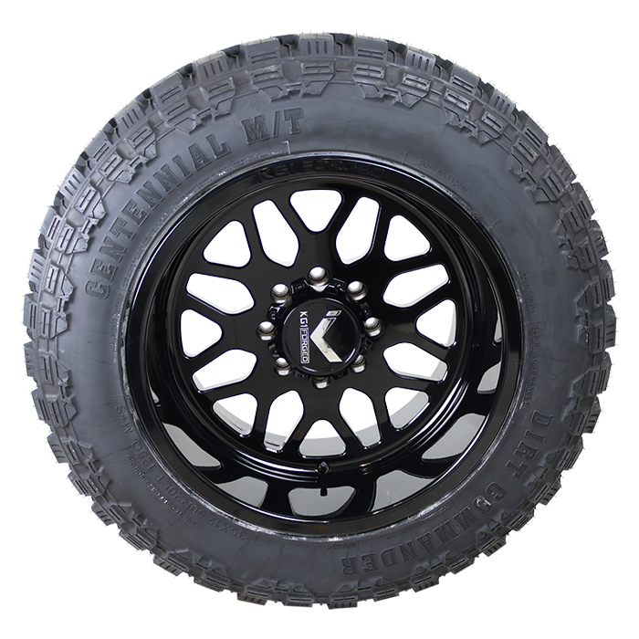 KG1 Forged KT001 Veteran Gloss Black Centennial Dirt Commander M/T