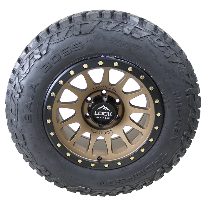 Lock Offroad Yosemite Matte Desert Bronze Black Ring Mickey Thompson Baja Boss A/T
