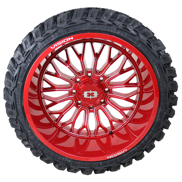 Vision 402 Riot Gloss Red Milled Gladiator Xcomp M/T