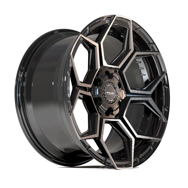 4Play Wheels 4PS26 Brushed Black 20x9 18mm Offset 6x139.7 (6x5.5)