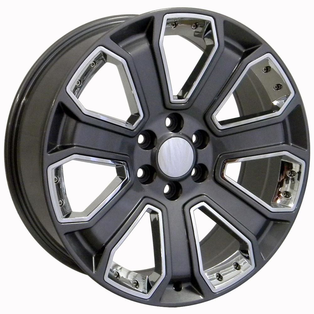 OE Wheels CV93B Chevy Silverado Gunmetal 22x9 31mm Offset 6x139.7 (6x5.5)