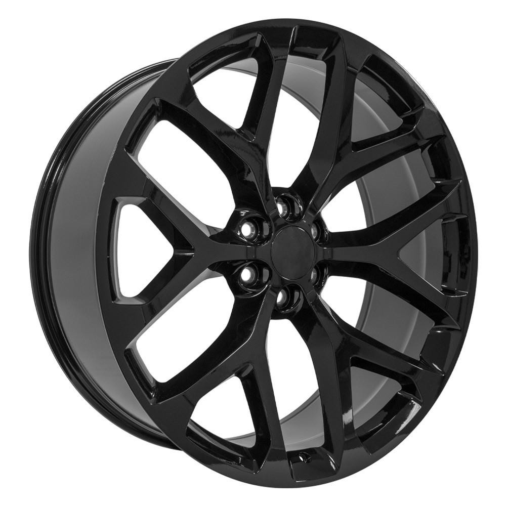 OE Wheels CV98B Chevy Silverado Gloss Black 26x10 24mm Offset 6x139.7 (6x5.5)