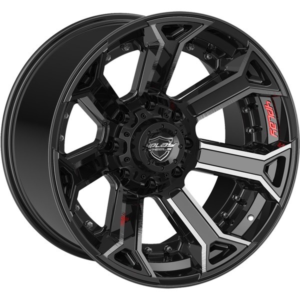 4Play Wheels 4P70 Brushed Black 22x10 -24mm Offset 5x127 (5x5)