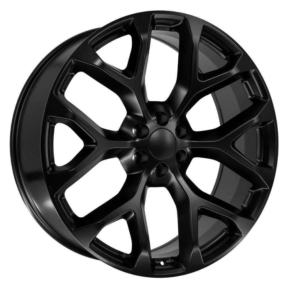 OE Wheels CV98B Chevy Silverado Satin Black 26x10 24mm Offset 6x139.7 (6x5.5)