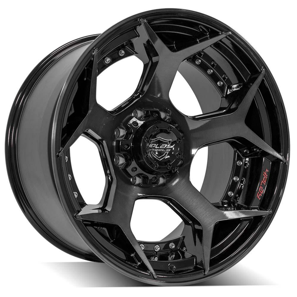 4Play Wheels 4P50 Brushed Black 22x10 -24mm Offset 8x165.1 (8x6.5)