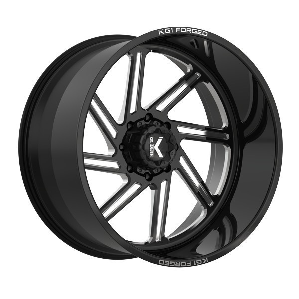 KG1 Forged Wheels Spool KF011 Gloss Black Machined 20x14 -76mm Offset 8x170