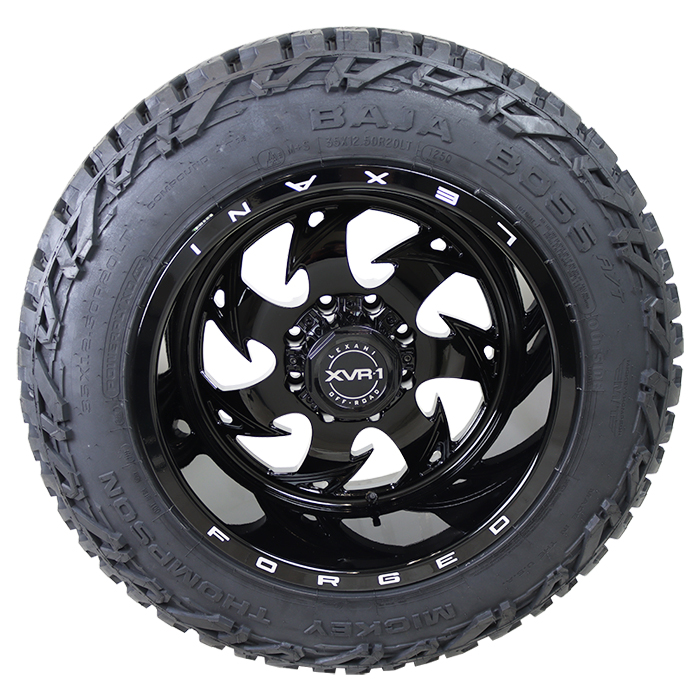 XVR-1 Forged Offroad F103 Insane Gloss Black Mickey Thompson Baja Boss A/T