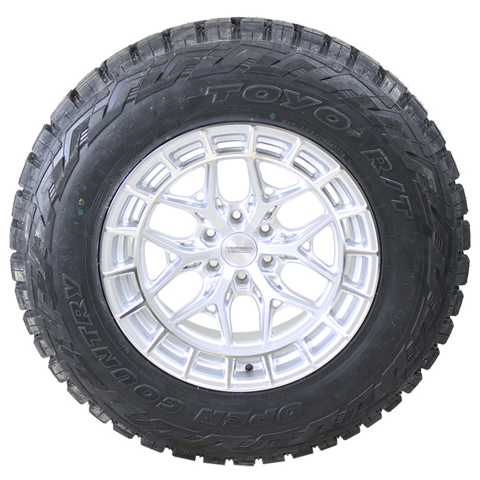 Vossen HFX1 Silver Polished Toyo Open Country R/T