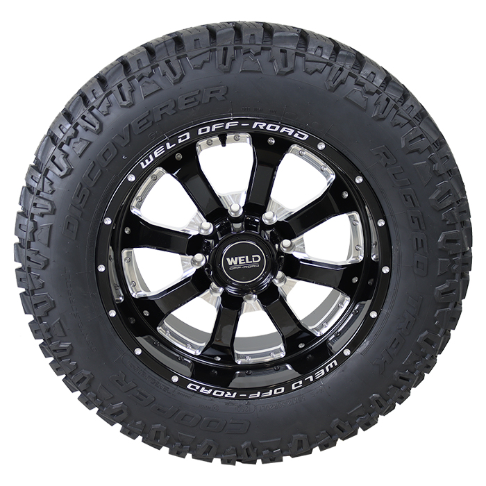 WELD Offroad W125 Granada Gloss Black Milled Cooper Discoverer Rugged Trek