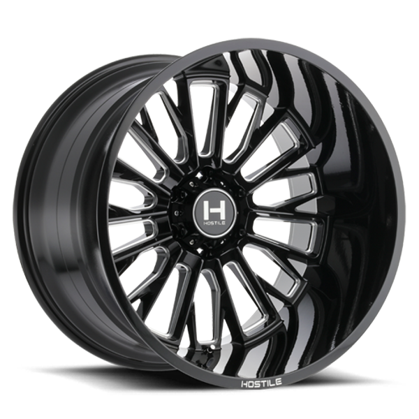 Hostile Wheels Fury H114 Blade Cut 22x14 -76mm Offset 5x150