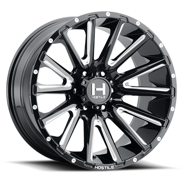 Hostile Wheels Typhoon H123 Blade Cut 24x12 -44mm Offset 5x127 (5x5)