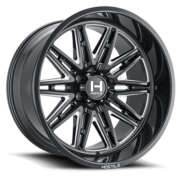 Hostile Wheels Maniac H126 Blade Cut 24x14 -76mm Offset 8x180