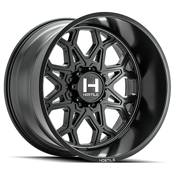 Hostile Wheels Anvil H132 Asphalt 24x14 -76mm Offset 8x180