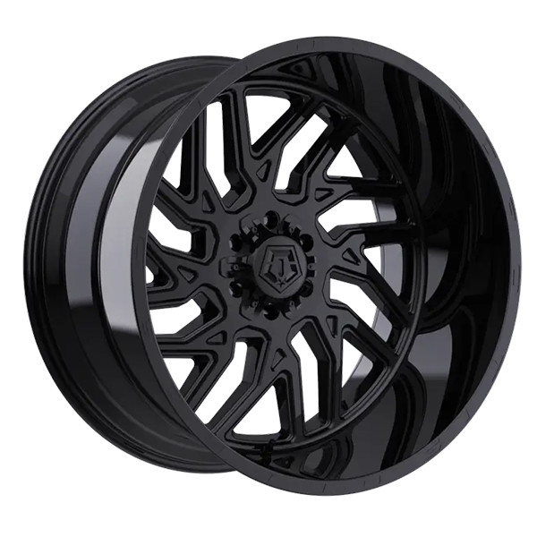 TIS Wheels 544B Gloss Black 22x12 -44mm Offset 8x165.1 (8x6.5)