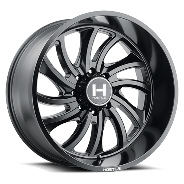 Hostile Wheels Demon H118 Asphalt 24x14 -76mm Offset 8x170