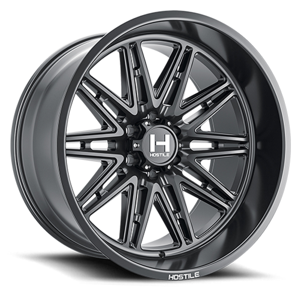 Hostile Wheels Maniac H126 Asphalt 24x14 -76mm Offset 8x180
