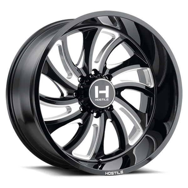 Hostile Wheels Demon H118 Blade Cut 24x12 -44mm Offset 6x139.7 (6x5.5)