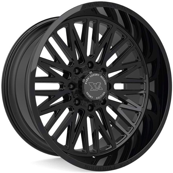 Evok Wheels EV503 All Gloss Black 22x12 -44mm Offset 6x135,6x139.7 (6x5.5)