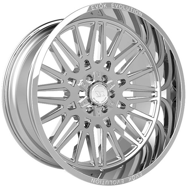 Evok Wheels EV502 Chrome 24x12 -44mm Offset 5x127 (5x5),5x139.7 (5x5.5)