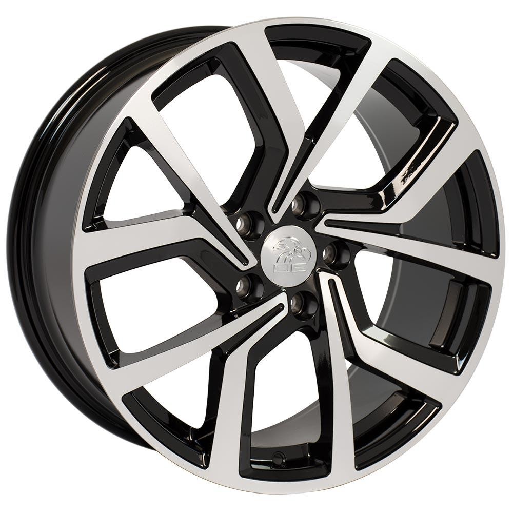 OE Wheels VW28 Volkswagen GTI Black Machined 18x8 42mm Offset 5x112