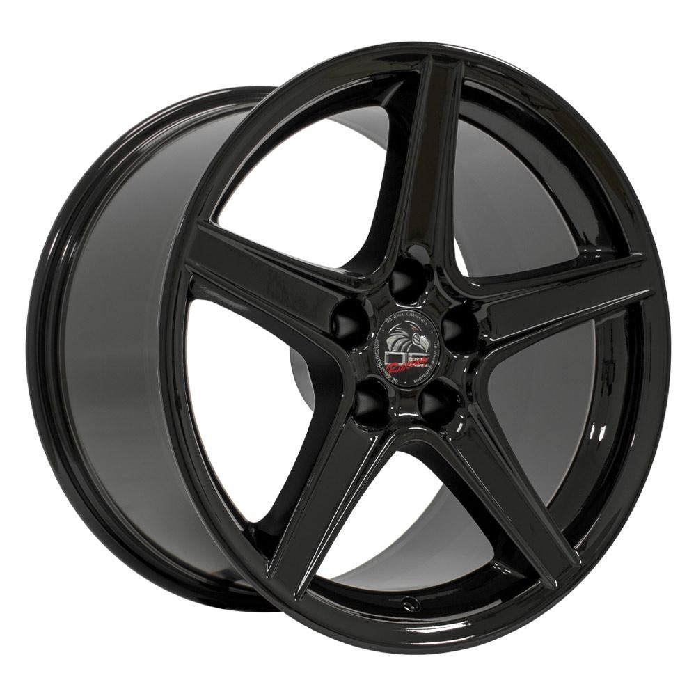 OE Wheels FR06B Ford Mustang Saleen Gloss Black 18x10 22mm Offset 5x114.3 (5x4.5)