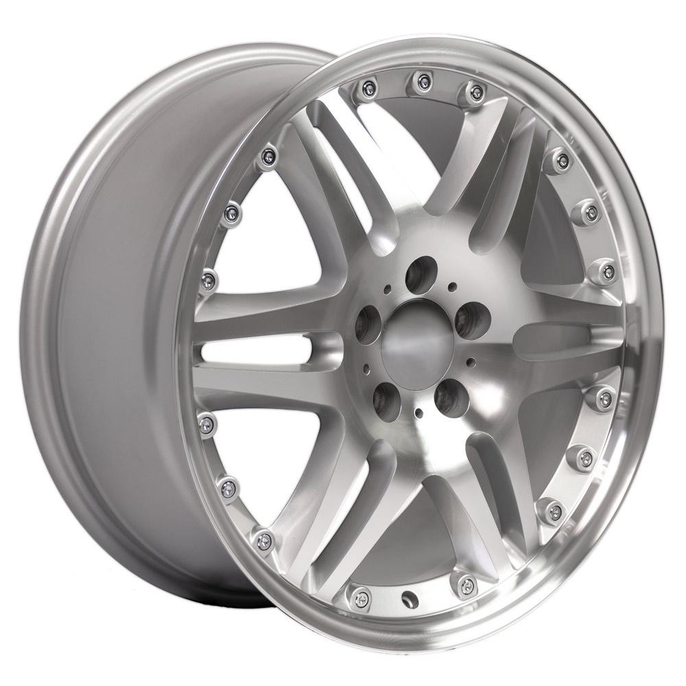 OE Wheels MB09 Mercedes Benz C Class Silver Machined 18x8.5 35mm Offset 5x112