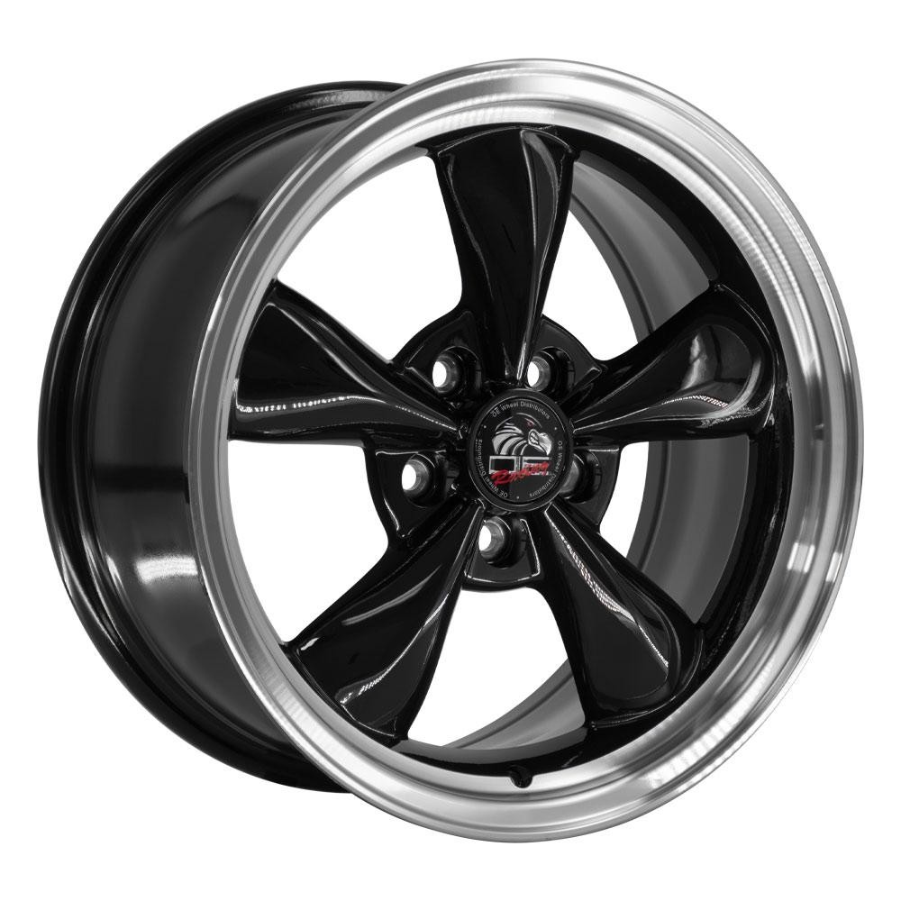 OE Wheels FR01 Ford Mustang Bullitt Black with Machined Lip 17x8 29.5mm Offset 5x114.3 (5x4.5)