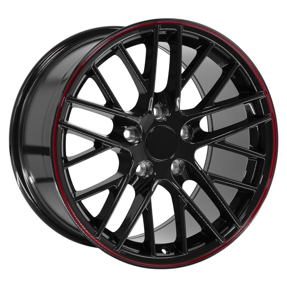 OE Wheels CV08A Chevrolet Corvette C6 ZR1 Gloss Black 17x9.5 54mm Offset 5x120.7 (5x4.75)