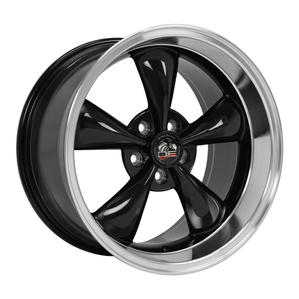 OE Wheels FR01 Ford Mustang Bullitt Black with Machined Lip 18x10 22mm Offset 5x114.3 (5x4.5)