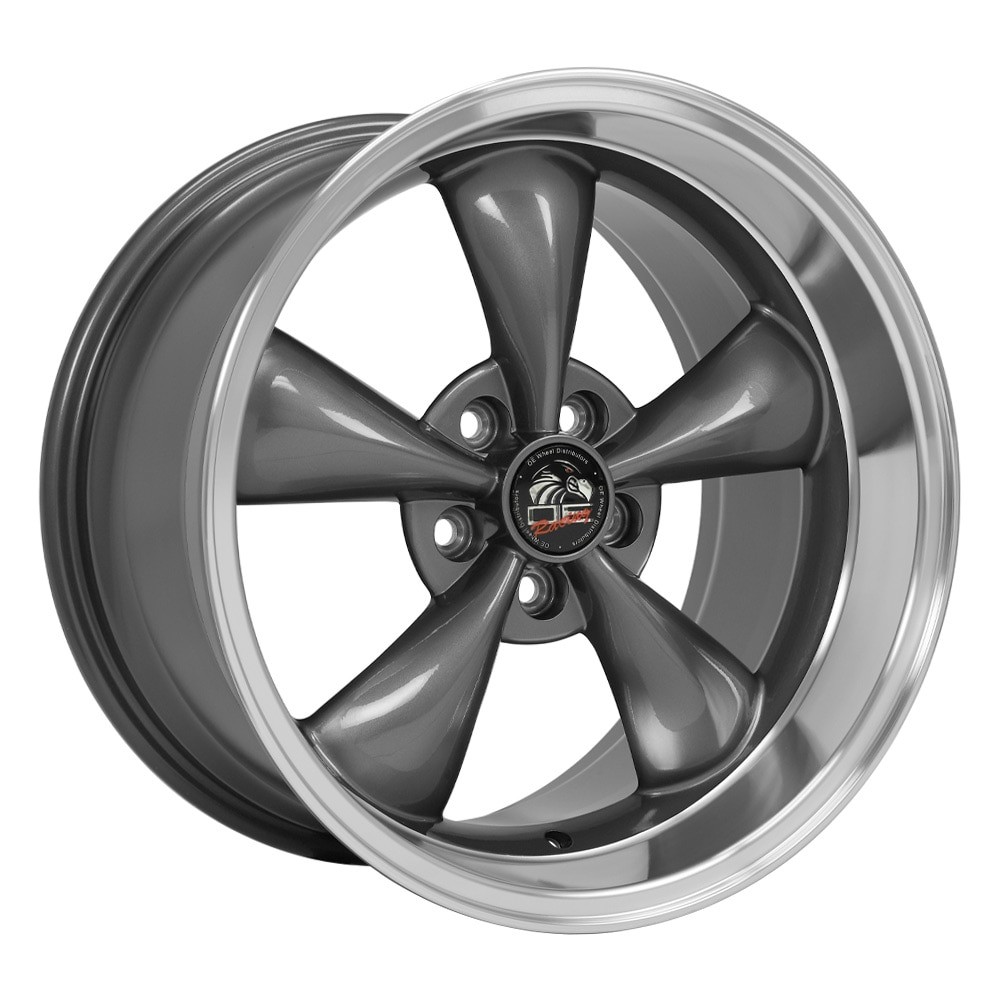 OE Wheels FR01 Ford Mustang Bullitt Anthracite with Machined Lip 18x10 22mm Offset 5x114.3 (5x4.5)