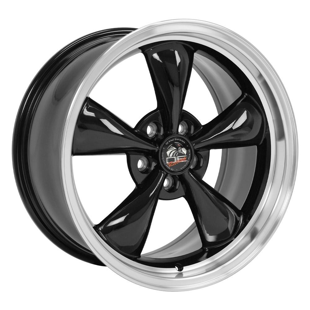 OE Wheels FR01 Ford Mustang Bullitt Black with Machined Lip 18x9 24mm Offset 5x114.3 (5x4.5)
