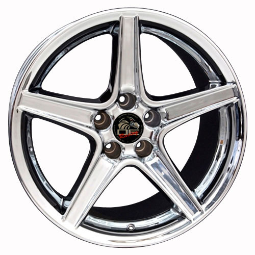 OE Wheels FR06B Ford Mustang Saleen Chrome 18x9 24mm Offset 5x114.3 (5x4.5)