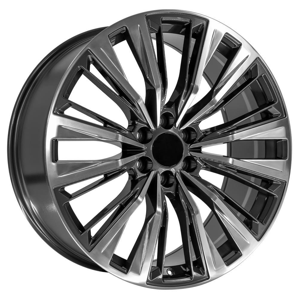 OE Wheels CA93 Cadillac Escalade Gunmetal with Polished Face 24x10 28mm Offset 6x139.7 (6x5.5)