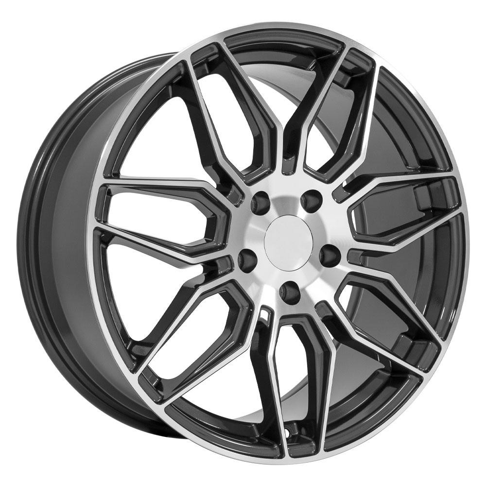 OE Wheels CV03D Chevrolet C8 Corvette Gunmetal Machined 19x8.5 52mm Offset 5x120
