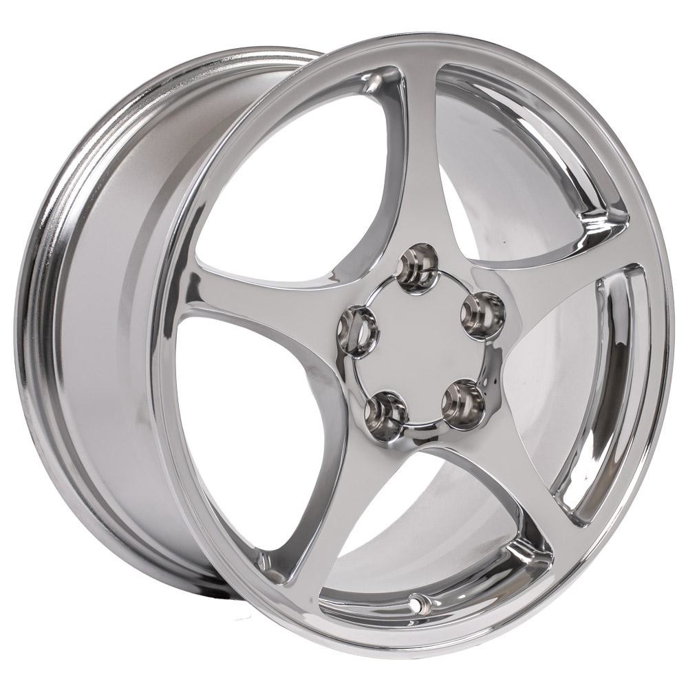 OE Wheels CV05 Chevrolet Corvette C5 Chrome 17x8.5 58mm Offset 5x120.7 (5x4.75)