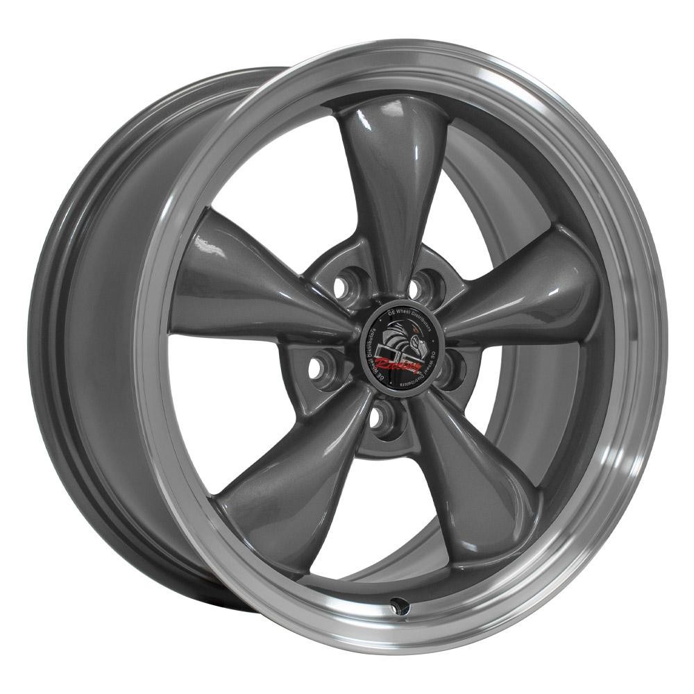 OE Wheels FR01 Ford Mustang Bullitt Anthracite with Machined Lip 17x8 29.5mm Offset 5x114.3 (5x4.5)