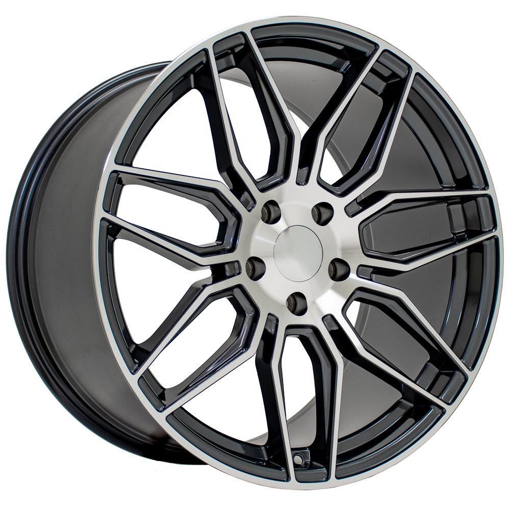 OE Wheels CV03D Chevrolet C8 Corvette Gunmetal Machined 20x11 64mm Offset 5x120