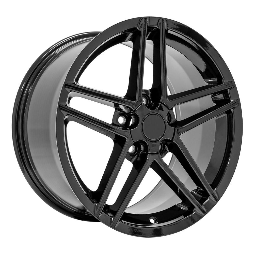 OE Wheels CV07A Chevrolet Corvette C6 Z06 Gloss Black 18x9.5 56mm Offset 5x120.7 (5x4.75)